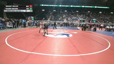 4A-165 lbs Quarterfinal - Brodey Wilcox, Natrona County vs Gilmer Nielsen, Sheridan