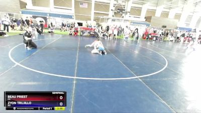 157 lbs Semifinal - Beau Priest, CA vs Zyon Trujillo, NV