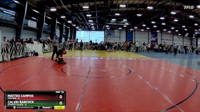 72 lbs Rd# 8- 12:30pm Saturday Final Pool - Calvin Babcock, Dynasty Black vs Matteo Campos, Cali Red