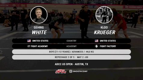 Kloo Krueger vs Gehrig White 2024 ADCC Austin Open