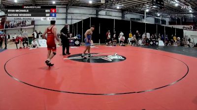 70 kg Cons. Round 3 - Ryan Michaels, Edinboro Regional Training Center vs Hayden Whidden, Southern Illinois Regional Training Center