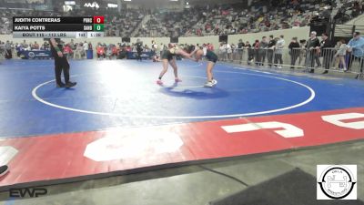 113 lbs Round Of 16 - Judith Contreras, Ponca City LadyCat Wrestling vs Kaiya Potts, Sand Springs Jr High