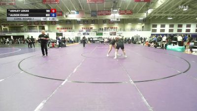 180 lbs Cons. Round 7 - Ashley Lekas, Texas Wesleyan vs Alison Evans, McKendree University