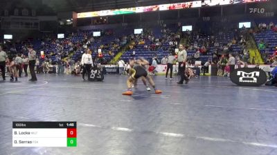 100 lbs Semifinal - Brody Locke, Milton vs Olympic Serrao, Fox Chapel