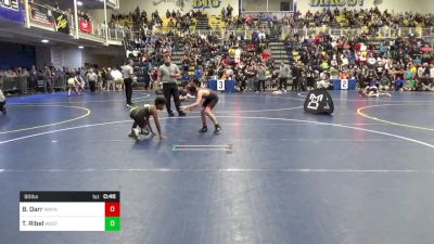 90 lbs Consy Pigtail - Brayden Darr, Waynesburg vs Timothy Ribel, West Craven