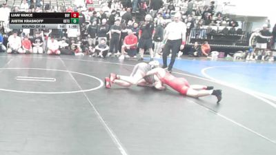 122-H lbs Round Of 64 - Liam Vance, Boyertown vs Justin Krasnoff, KD Training Center