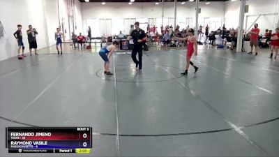 92 lbs Quarterfinals (8 Team) - Fernando Jimeno, Texas vs Raymond Vasile, Massachusetts