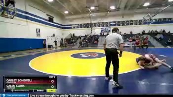 145 lbs Quarterfinal - Oakley Bonewell, Okanogan vs Casen Clark, Tonasket