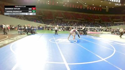 3A Boys 157 lbs Cons. Round 2 - Jasper Skunkcap, Burns Boys vs Maverick Taylor, Harrisburg Boys