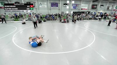 Junior Boys - 165 lbs Cons. Round 2 - Clayten Jacobs, South Sip Wrestling Club vs Elijah Means, Wichita Training Center