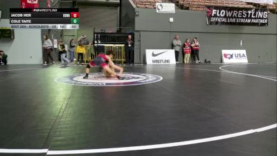 Schoolboys - 100 lbs Cons. Round 3 - Cole Taite vs Jacob Her, Red Star Wrestling Academy