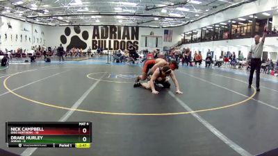 174 lbs Round 1 (6 Team) - Drake Hurley, Adrian vs Nick Campbell, Ohio Northern