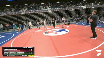 132 lbs Cons. Semi - Cannon Boren, Thermopolis Wrestling Club vs Jake ``Hunter`` Swensen, Top Of The Rock Wrestling Club
