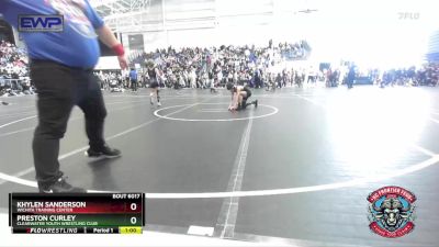 73 lbs Champ. Round 2 - Preston Curley, Clearwater Youth Wrestling Club vs Khylen Sanderson, Wichita Training Center