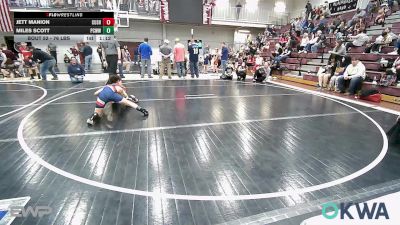 76 lbs Rr Rnd 5 - Jett Manion, Cushing Tigers vs Miles Scott, Ponca City Wildcat Wrestling