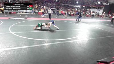 120 lbs Cons. Round 2 - Emmett Amenson, Oconto vs Michael Presteen, Shiocton
