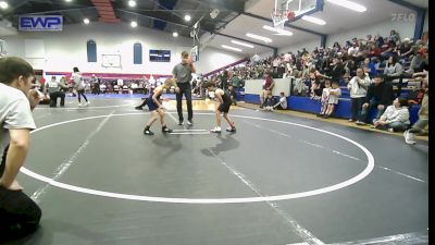 55 lbs Consi Of 8 #1 - Isaac Swindell, Cowboy Wrestling Club vs Landon Naquin, Owasso Takedown Club