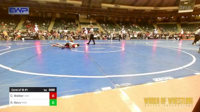 92 lbs Consi Of 16 #1 - Carter Walker, Cougar Wrestling Club vs Reed Bovy, Moen Wrestling Academy