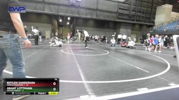72 lbs Round 2 (10 Team) - KHYLEN SANDERSON, Kansas Warriors 1 vs Grant Lottmann, Untouchables
