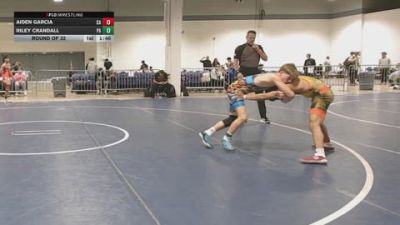 120 lbs Round Of 32 - Aiden Garcia, CA vs Riley Crandall, PA