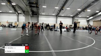 119 lbs 3rd Place - Mateo Heredia, Daniel Cormier Wrestling Club vs Brody Selzer, Michigan Premier WC