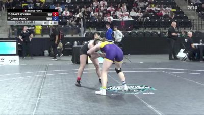 145 lbs Cons. Round 1 - Grace O`Korn, West Liberty vs Cadie Percy, Wisconsin Stevens Point