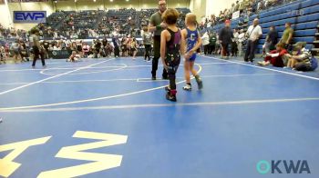 61 lbs Round Of 16 - Woodrow Carroll, Cushing Tigers vs Tim Burke, Choctaw Ironman Youth Wrestling