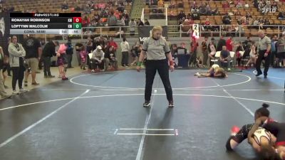 50 lbs Cons. Semi - Ronayah Robinson, KENMORE vs Loftynn Malcolm, Lady Warrior Wrestling Club
