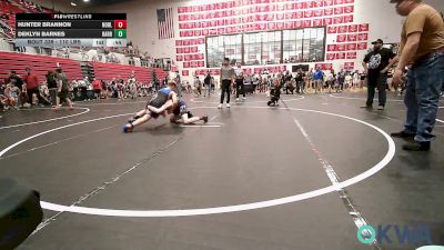 110 lbs Consi Of 8 #2 - Hunter Brannon, Noble Takedown Club vs Deklyn Barnes, Harrah Little League Wrestling