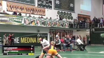 175 lbs Semifinal - Blaine Chrisman, Medina vs Sam Longhenry, New Lexington