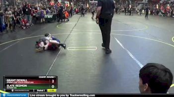 66 lbs Champ. Round 1 - Grant DeWall, Spring Lake Youth Wrestling vs Slate Redmon, Dundee WC