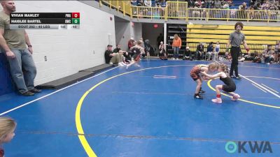 40 lbs Consolation - Vivian Manley, Perry Wrestling Academy vs Haislee Bartel, Bartlesville Wrestling Club