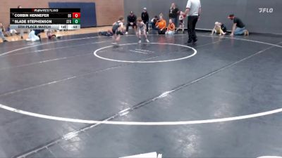45 lbs 5th Place Match - Corbin Hennefer, Declo Stingers vs Slade Stephenson, Small Town Grims