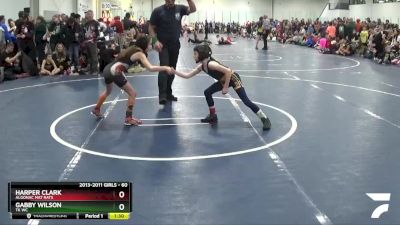 60 lbs Cons. Round 3 - Harper Clark, Algonac Mat Rats vs Gabby Wilson, TK WC