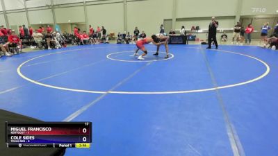 132 lbs Quarterfinals (8 Team) - Miguel Francisco, Kentucky vs Cole Sides, Texas Red