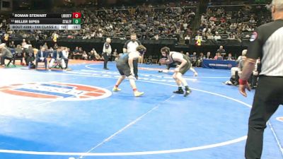 144 Class 4 lbs 1st Place Match - Roman Stewart, Liberty vs Miller Sipes, Staley