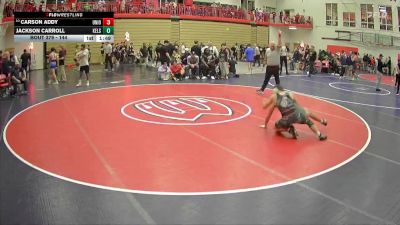 144 lbs Champ. Round 2 - Jackson Carroll, Kelso vs Carson Addy, Union