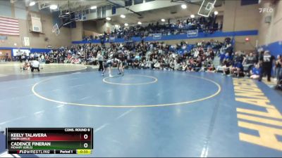 130lbs Cons. Round 8 - Cadence Fineran, McNary (Girls) vs Keely Talavera, Union (Girls)