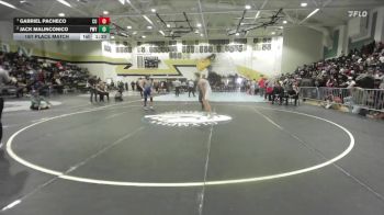 132 lbs 1st Place Match - Gabriel Pacheco, Central Union vs Jack Malinconico, Poway
