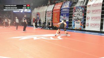 138 Class 4 lbs 5th Place Match - Kelton Shaffer, Neosho vs Colton Wilson, Ozark