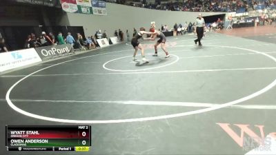 6A-126 lbs Cons. Round 4 - Wyatt Stahl, Oregon City vs Owen Anderson, Clackamas