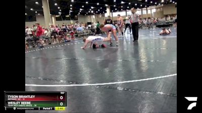 157 lbs Round 2 (3 Team) - Tyson Brantley, Refinery WC vs Wesley Beebe, Team Rich Habits White