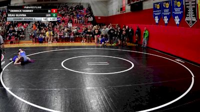 101 lbs Champ. Round 1 - Beau Gluvna, Laurel Highlands vs Derrick VanRiet, Derry