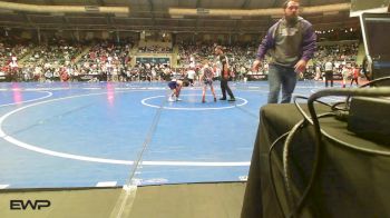 52 lbs Round Of 32 - Caden Stewart, Gentry Youth Wrestling vs Michael Fabela, Chickasha Youth Wrestling