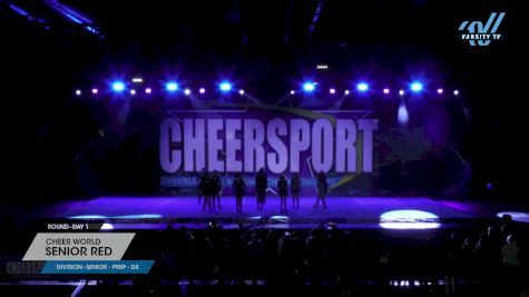 Cheer World - Senior Red [2024 L3.2 Senior - PREP - D2 Day 1] 2024 CHEERSPORT National All Star Cheerleading Championship