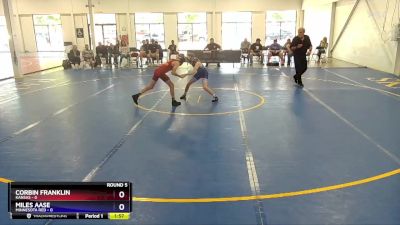 92 lbs Round 5 (6 Team) - Corbin Franklin, Kansas vs Miles Aase, Minnesota Red