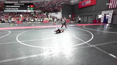 67 lbs Quarterfinal - Cole Gunderson, Baldwin-Woodville vs Kaleb Frailing, Winneconne