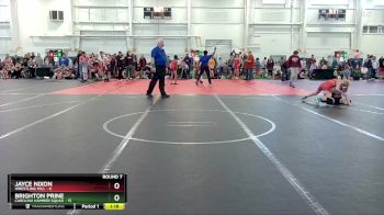 84 lbs Round 7 (10 Team) - Brighton Prine, Carolina Hammer Squad vs Jayce Nixon, Wrestling Mill