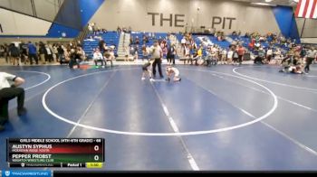 66 lbs Cons. Semi - Pepper Probst, Wasatch Wrestling Club vs Austyn Syphus, Mountain Ridge Youth