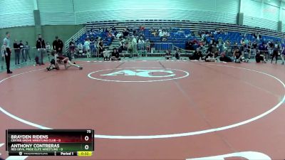 75 lbs Round 3 (6 Team) - Brayden Ridens, Center Grove Wrestling Club vs Anthony Contreras, Red Devil Pride Elite Wrestling